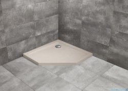 Radaway Doros PT Stone brodzik pięciokątny 100x100 kaszmirowy SDRPT1010-01-84S