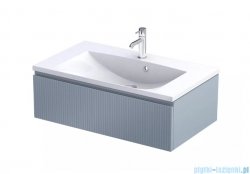 Oristo Brylant szafka podumywalkowa wisząca Ryflowana 80x25x45 szaroniebieski mat OR36-SD1S-80-16R