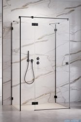 Radaway Essenza Pro Black Kdj+S kabina 90x90x90cm lewa czarny mat/szkło przejrzyste 10097390-54-01L/10098090-01-01/10098090-01-01