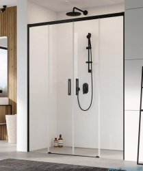 Radaway Idea Black 8 Dwd drzwi wnękowe 160cm czarny mat/szkło przejrzyste 10380435-54-01/10390368-01-01