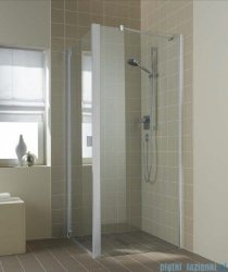 Kermi Raya Ściana boczna, szkło przezroczyste z KermiClean, profile srebrne 120x200 RATWD12020VPK
