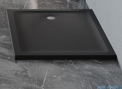 New Trendy Mild Satin Black Brodzik akrylowy prostokątny 160x80x4,5 cm czarny mat B-0679
