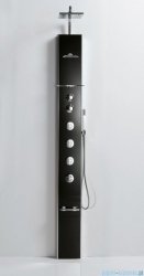 Novellini Aqua 1 Cascata 1 panel prysznicowy czarny bateria termostatyczna CASC1VT-H