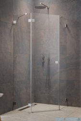 Radaway Essenza Ptj Brushed Nickel kabina pięciokątna 100x80cm lewa szczotkowany nikiel 1385010-91-01L/1385055-01-01