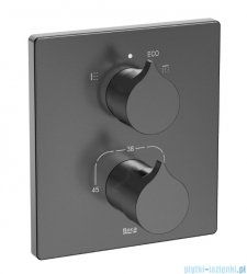 Roca Insignia bateria wannowo-prysznicowa termostatyczna podtynkowa Brushed Titanium Black EVERLUX-PVD-A5A0C3ANM0