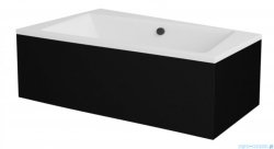 Besco Infinity 160x100cm wanna asymetryczna lewa + obudowa CZARNY mat  + syfon CZARNY #WAI-160-NL/OAI-160-NSC/19977