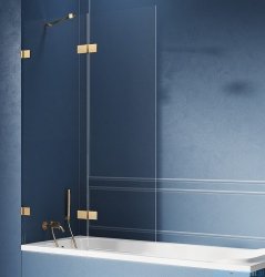 New Trendy Avexa Gold parawan nawannowy 2-częściowy 120x150 cm lewy przejrzyste EXK-2014