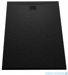 New Trendy Mori brodzik prostokątny z konglomeratu 100x90x3 cm czarny B-0404