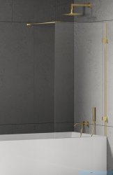 New Trendy Eventa Gold Shine Parawan nawannowy 70x150 cm z wspornikiem prostopadłym przejrzyste Złoty połysk EXK-4894-WP