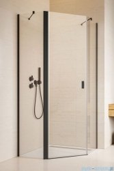 Radaway Nes Black Ptj kabina pięciokątna 80x100cm lewa czarny mat/szkło przejrzyste 10052000-54-01L/10052400-54-01