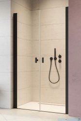 Radaway Nes 8 Black Dwd I drzwi wnękowe 110cm czarny mat/szkło przejrzyste 10077055-54-01L/10077055-54-01R