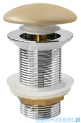 Besco Spust umywalkowy klik-klak z pokrywą ceramiczną mokka matt OUCL-KK-M