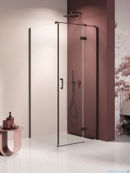 New Trendy Nesta Black kabina 80x80x200 cm prawa wspornik równoległy przejrzyste K-3727