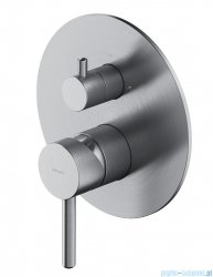 Omnires Y element natynkowy baterii prysznicowej 2-wyjściowej  nikiel szczotkowany Y1247RONI