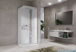 Novellini Glax 2 2.0 kabina z hydromasażem hydro plus 90x90 prawa srebrna G22GF99DT1L-1BB