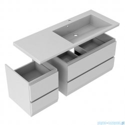Oristo Brylant szafka z umywalką prawa 125x50x48cm biały połysk OR36-SD2S-85-1/OR36-SD2S-40-1/UME-BR-125-92-P