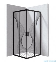 Deante Funkia Evo kabina prysznicowa kwadratowa 90x90cm Nero z wzorem KYC_NB99P