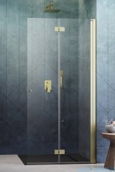 Radaway Nes KDD B Brushed Gold kabina walk in 100cm prawa szczotkowane złoto 10024100-99-01R
