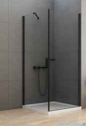 New Trendy New Soleo Black 100x110x195 cm kabina prostokątna wspornik skośny szkło przejrzyste D-0232A/D-0148B