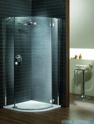 Radaway Almatea PDJ Kabina półokrągła 90x90 Prawa szkło przejrzyste + Brodzik Delos A 90 + syfon 30702-01-01N
