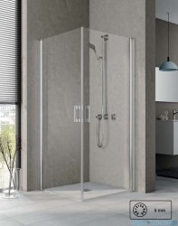 Kermi Pega wejście narożne, jedna połowa, prawa 90 cm, szkło przezroczyste PE1ER09020VPK