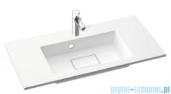 Marmorin Lira 800 umywalka wpuszczana w blat 80x39 z przelewem i bez otworu na baterie biała 640080020210