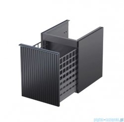 Oristo Etna szafka niska z koszem Ryflowana 40x50x45cm Czarny Mat OR52-SN1S-40-8R