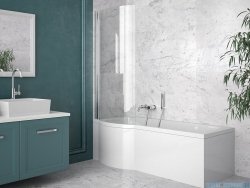 Besco Inspiro 150x70cm Wanna asymetryczna z parawanem lewa #WAI-150-PLE