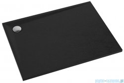 Omnires Stone brodzik prysznicowy prostokątny 80x120x3 cm czarny mat STONE80/120BL
