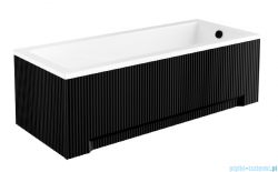 Besco Obudowa wanny prostokątnej UNI Ryfle Matt Black 170x70 cm  #OAPM-170URB
