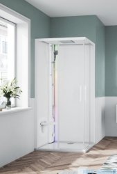 Novellini Glax 1 2.0 kabina z sauna parową 100x70 lewa biała G21A197SM5-1UU