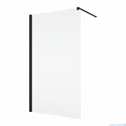 Ronal ANNEA ANT1 Black Line Ścianka wolnostojąca Walk-in 90x200 cm z profilem przyściennym czarny mat ANT109000607