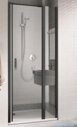 Vitalle NOLA drzwi wahadłowe 1-skrzydłowe z polem stałym prawe 100 cm czarne VN1GR100203PK