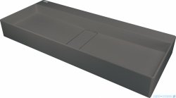 Deante Blur Umywalka granitowa nablatowa z maskownicą 80x40x12 antracyt metalik CQB_TU8S