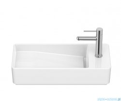 Roca Tura umywalka ścienna/meblowa 55 x 27 cm z otworem na baterie biała z powłoką SUPERGLAZE A327692S00