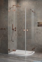 Radaway Essenza Pro Brushed Copper Pdd kabina 80x80cm szczotkowana miedź 10095080-93-01L/10095080-93-01R