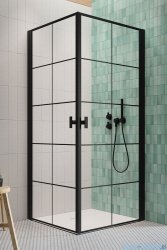 Radaway Nes 8 Black Kdd I Factory kabina 100x90cm czarny mat/szkło przejrzyste 10071100-54-55L/10071090-54-55R