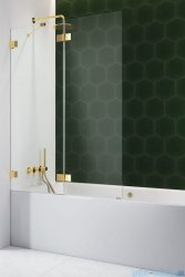 Radaway Essenza Pro Gold Pnd II parawan nawannowy 140cm Lewy złoty połysk/szkło przejrzyste 10102140-09-01L