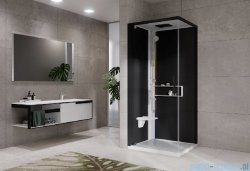 Novellini Glax 2 2.0 kabina z hydromasażem hydro plus 80x80 lewa biała G22GF80ST1L-1UH
