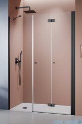 Radaway Nes Black DWSB drzwi wnękowe 100cm W2 prawe czarny mat szkło przejrzyste 10044650-54-01R/10045350-01-01
