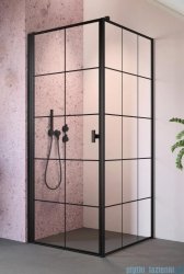 Radaway Nes 8 Black Kdj I Factory kabina 80x70cm lewa czarny mat/szkło przejrzyste 10072080-54-55L/10089070-54-55