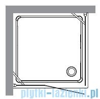 Kerasan Kabina kwadratowa prawa, szkło dekoracyjne piaskowane profile brązowe 100x100 Retro 9149P3
