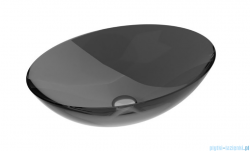 Besco Anya Carbon Grey + maskownica biała umywalka nablatowa 50x35x15cm #UMA-50-CGW