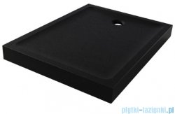 New Trendy Mild Stone Brodzik akrylowy prostokątny 80x100x11,5 cm czarny B-0570