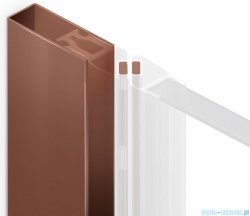 New Trendy Eventa Copper Shine profil poszerzający do drzwi wnękowych 10 mm miedź połysk PP-0033