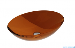 Besco Anya Earth Rust + syfon chrom umywalka nablatowa 50x35x15cm #UMA-50-ERC