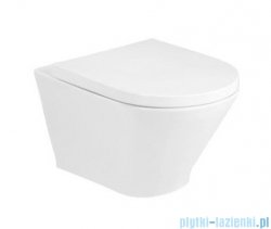 Roca Gap Round Rimless miska WC wisząca + deska wolnoopadająca Supralit A34H0N2000
