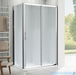 Novellini Drzwi prysznicowe przesuwne LUNES 2P 138 cm szkło przejrzyste profil srebrny LUNES2P138-1B