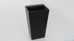 Besco Vera Black umywalka wolnostojąca 50x42x85cm czarny połysk #UMD-V-WOCZ
