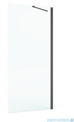 Roca Capital ścianka boczna CZARNY MAT 70cm szkło przejrzyste AM4407016M